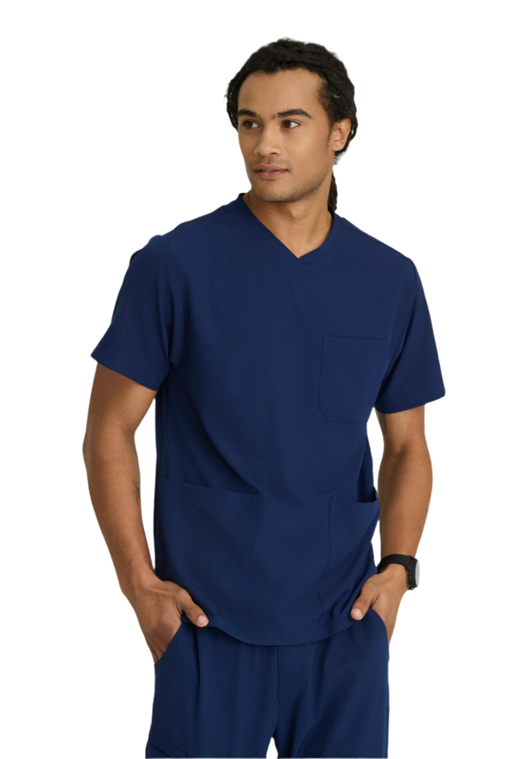 BARCO Skechers Vitality Crew Scrub Top for Men - Crossover V-Neck Medical Top, 4-Way Stretch Men's Scrub Top