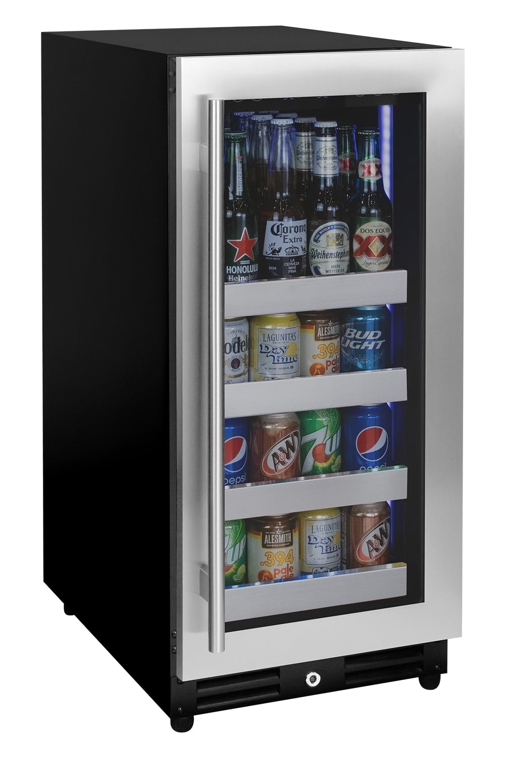 Kegco 15" Wide Reserva Series Stainless Steel Right Hinge Beverage Center