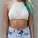Voglee Lady Padded Bra Tops Bustier Cutout Vest Crop Top Bralette Tank Blouse