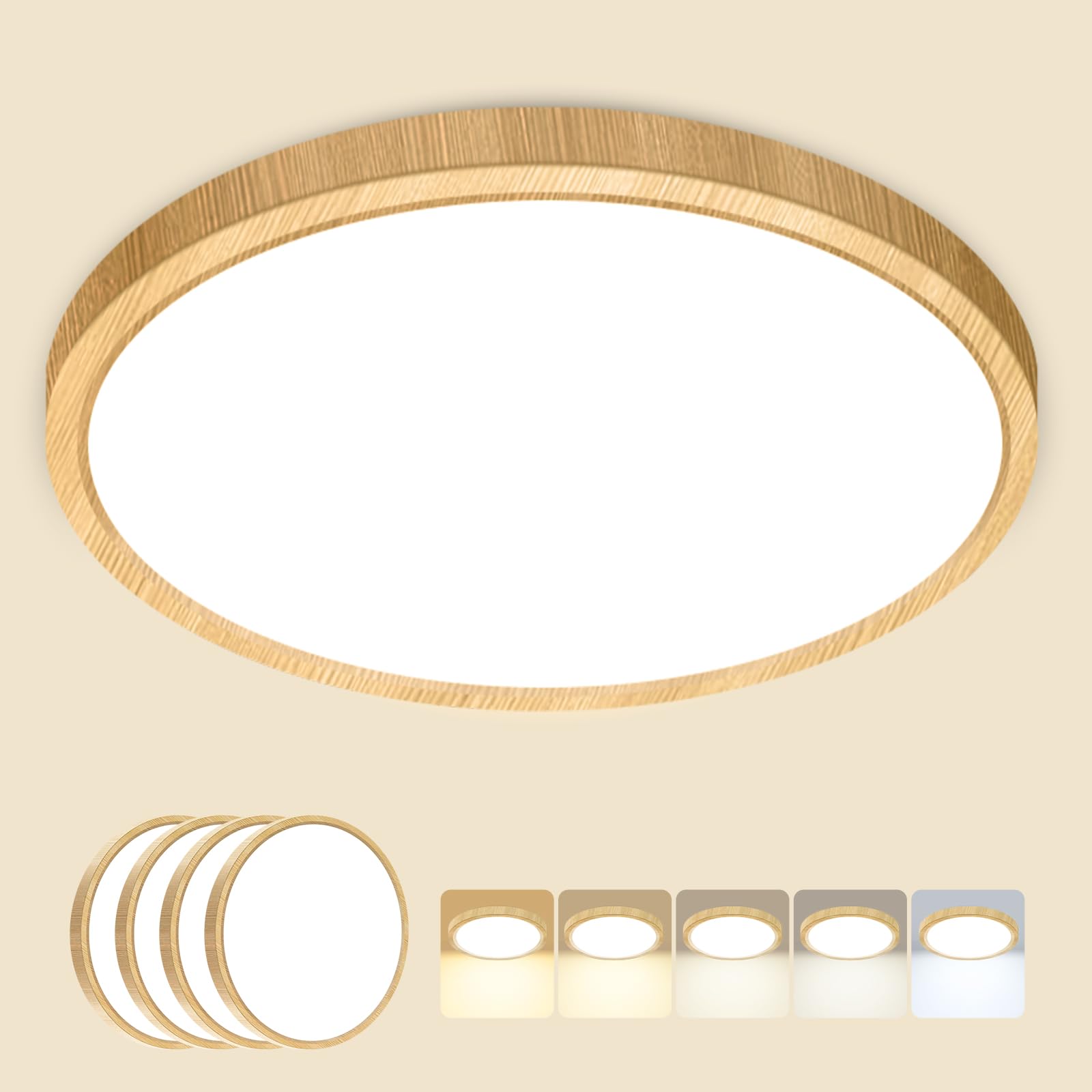 Peasur Deckenlampe LED Deckenleuchte Flach