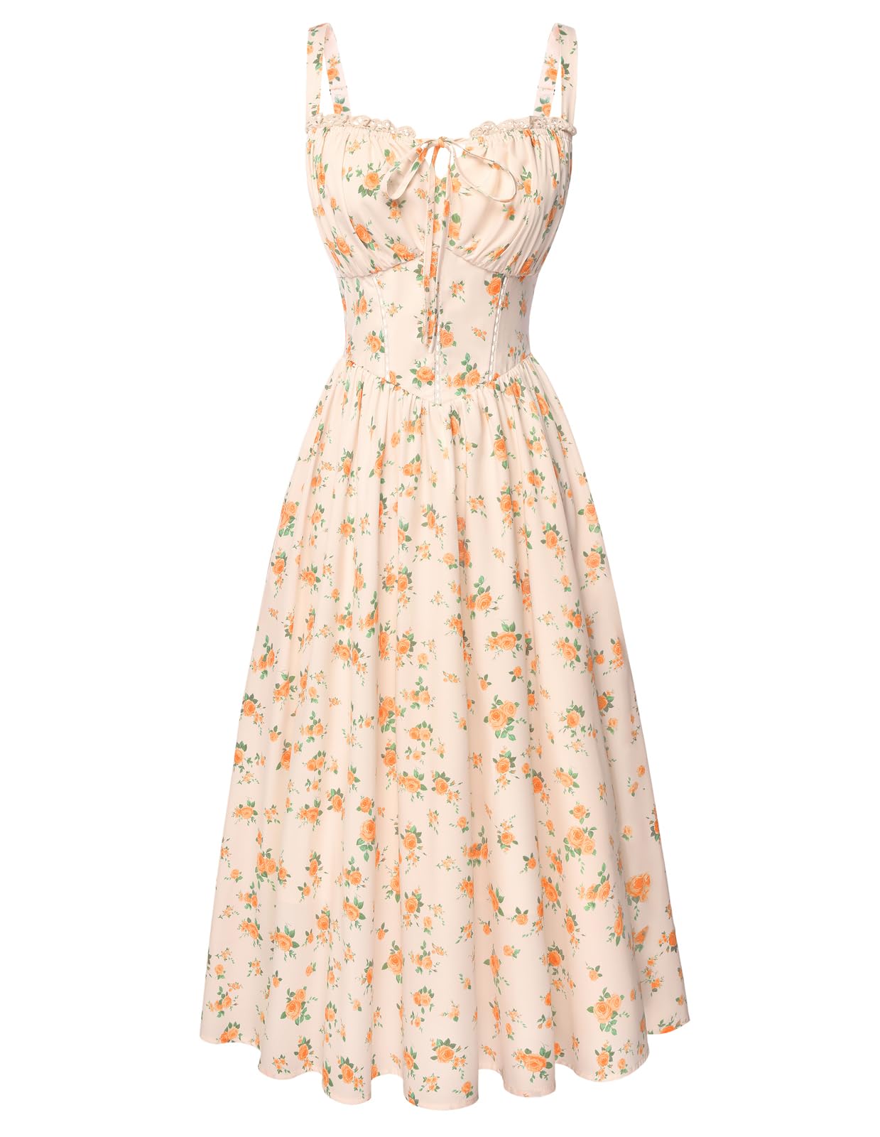 Scarlet Darkness Women 2026 Floral Corset Dress Summer Milkmaid Sundress