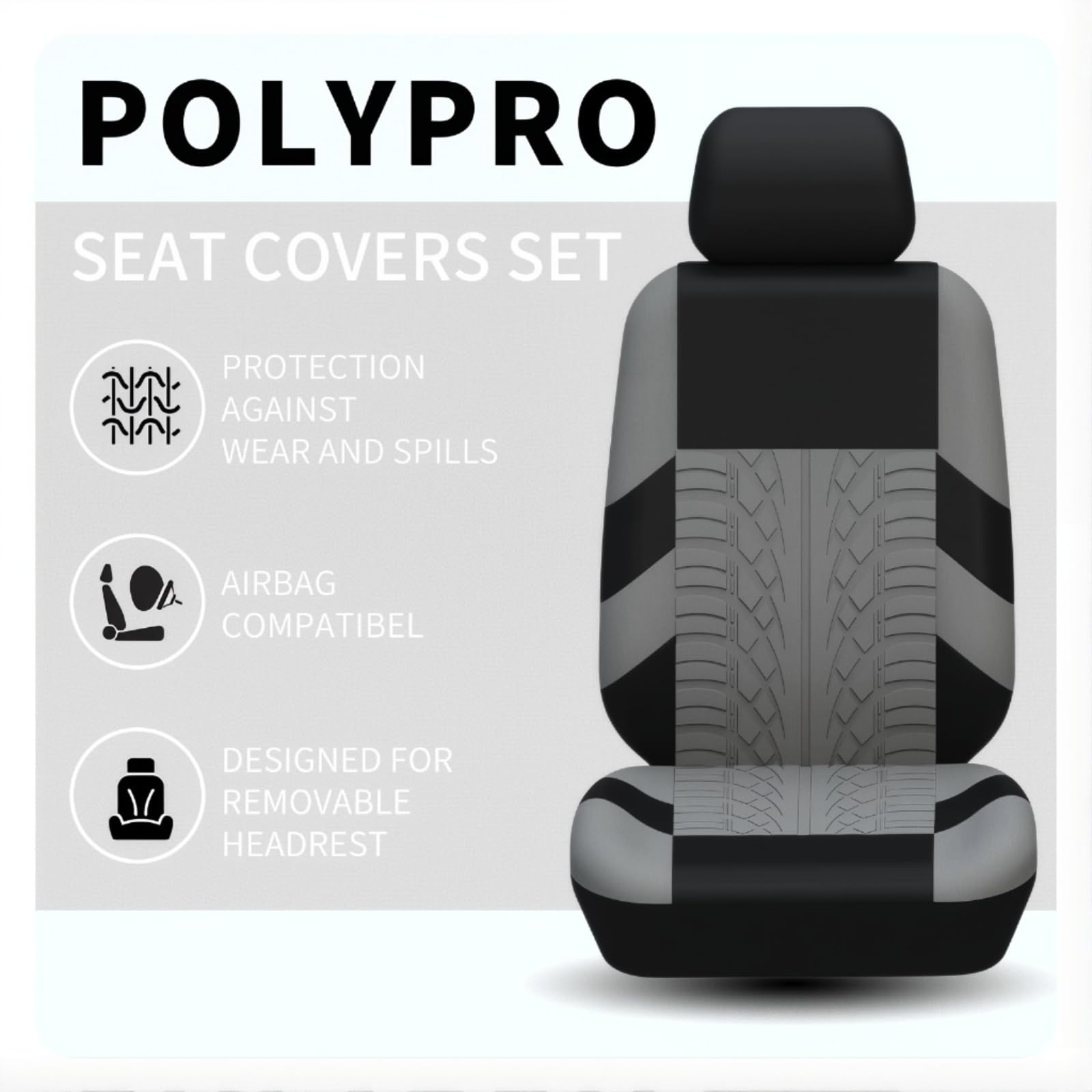 Coprisedili Auto Completi, per Hyundai Atos Prime (MX) 1999-2015 Protezione Integrale Traspirante Set 9 Pezzi Accessori Interni Lavabili Universali,B