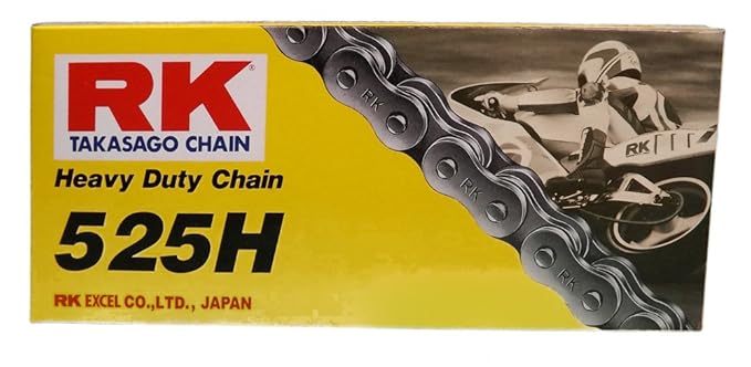 RK Racing Chain M525HD-120 (525 Series) 120-Links Standard Non O-Ring Chain with Connecting Link