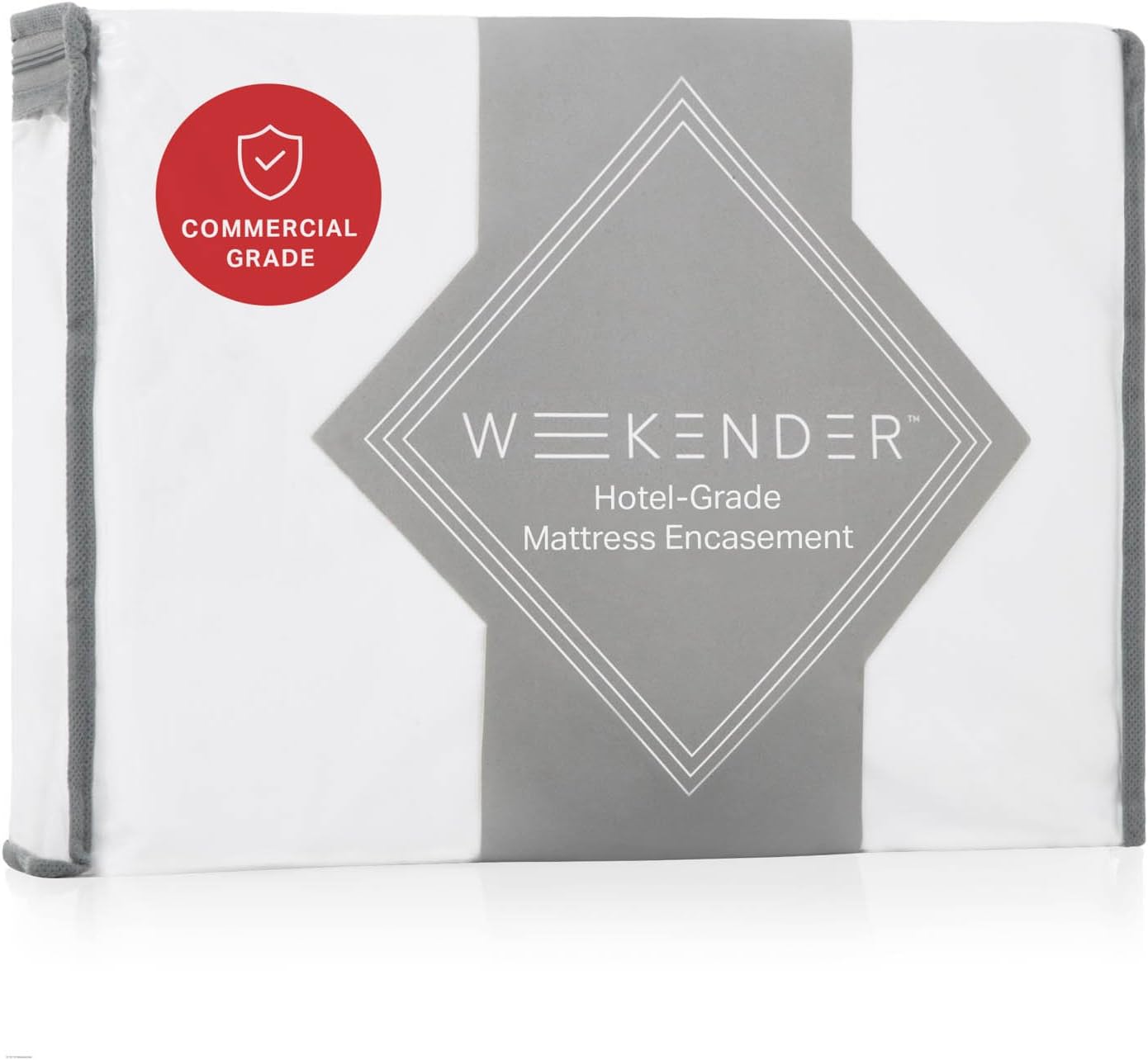 WEEKENDER Commercial-Grade Encasement Mattress Protector-360 Degree Waterproof Protection-High Heat Dryer Proof, Full XL, White