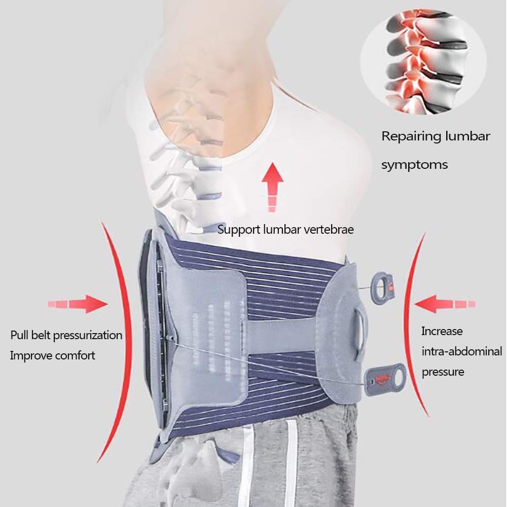 Lombare Fascia Cintura Schiena - Supporto di cartilagine bionica - Trattore per ernia del Disco Lombare - per alleviare Il Dolore Lombare,XL