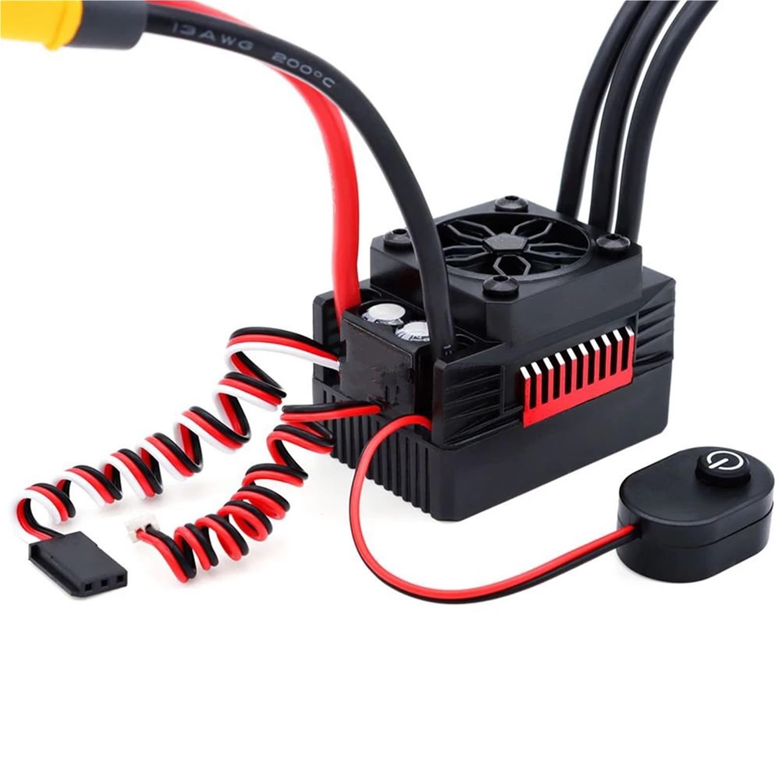 Per Rocket V2 1:10 Impermeabile Supersonico 90A Brushless ESC Controller Sensored Con 7.4V/8.4V 6A BEC 3650 Motore RC Parti Di Automobili Veicolo ESC RC