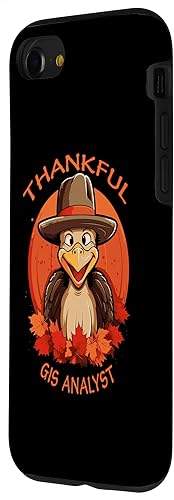 Miniatura 2 de iPhone SE (2020)  7  8 GIS Analyst Funny Thanksgiving Turkey & Fall Case