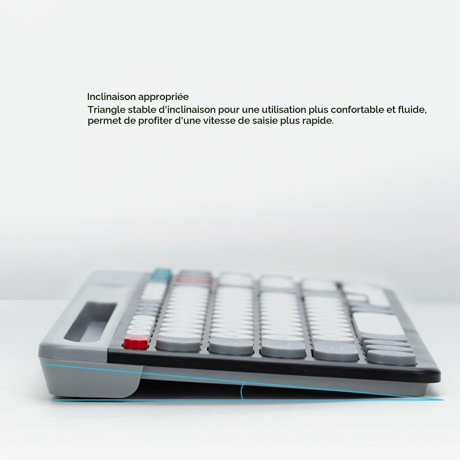 Jectse Ensemble Clavier et Souris sans Fil, Clavier Bluetooth Rétro Punk 2,4 GHz avec Support pour Téléphone et Tablette, Ensemble Clavier et Souris D'Ordinateur Pleine Taille Pouvant