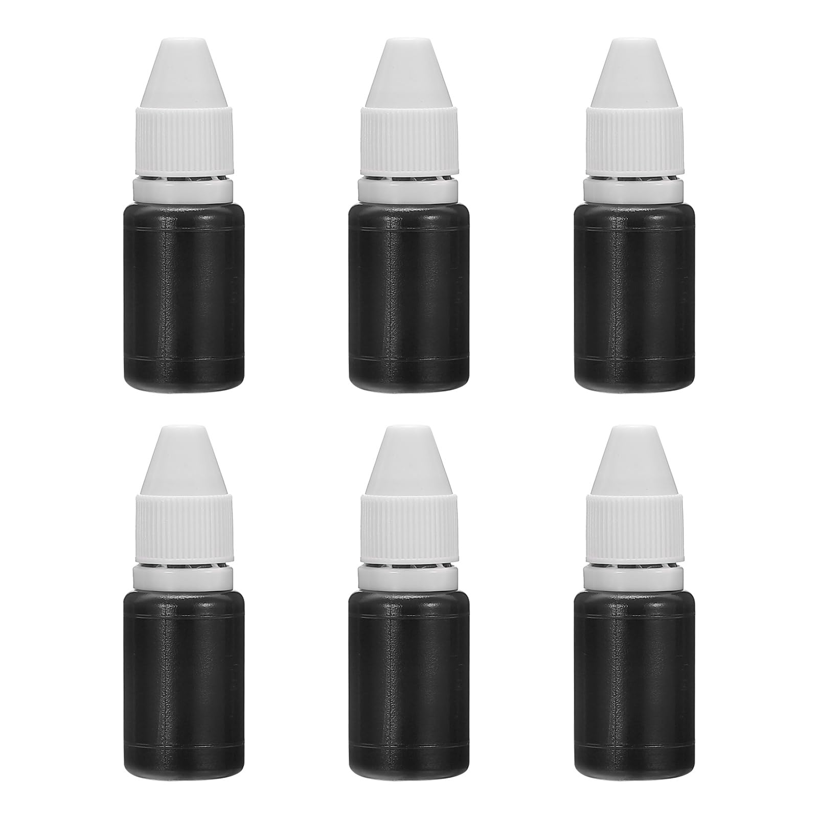 PATIKIL 0.33oz Refill Ink for Stamps and Ink Pads, 6Pcs 10ml Stamp Pad Ink Refill for Office Stamp Self Inking Stamp Date Stamp Scrapbooking, Black