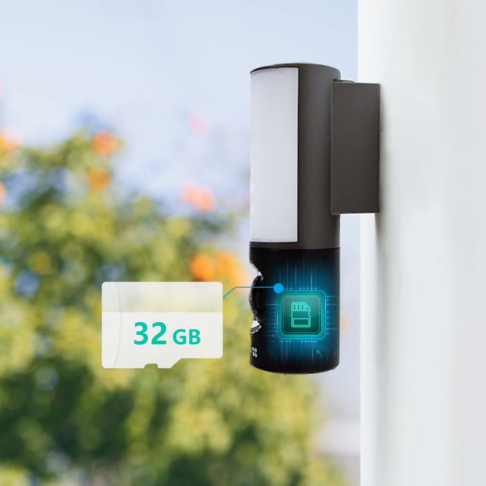 EZVIZ 2K+ Smart Outdoor Security Camera with Floodlight, Builtin 32G