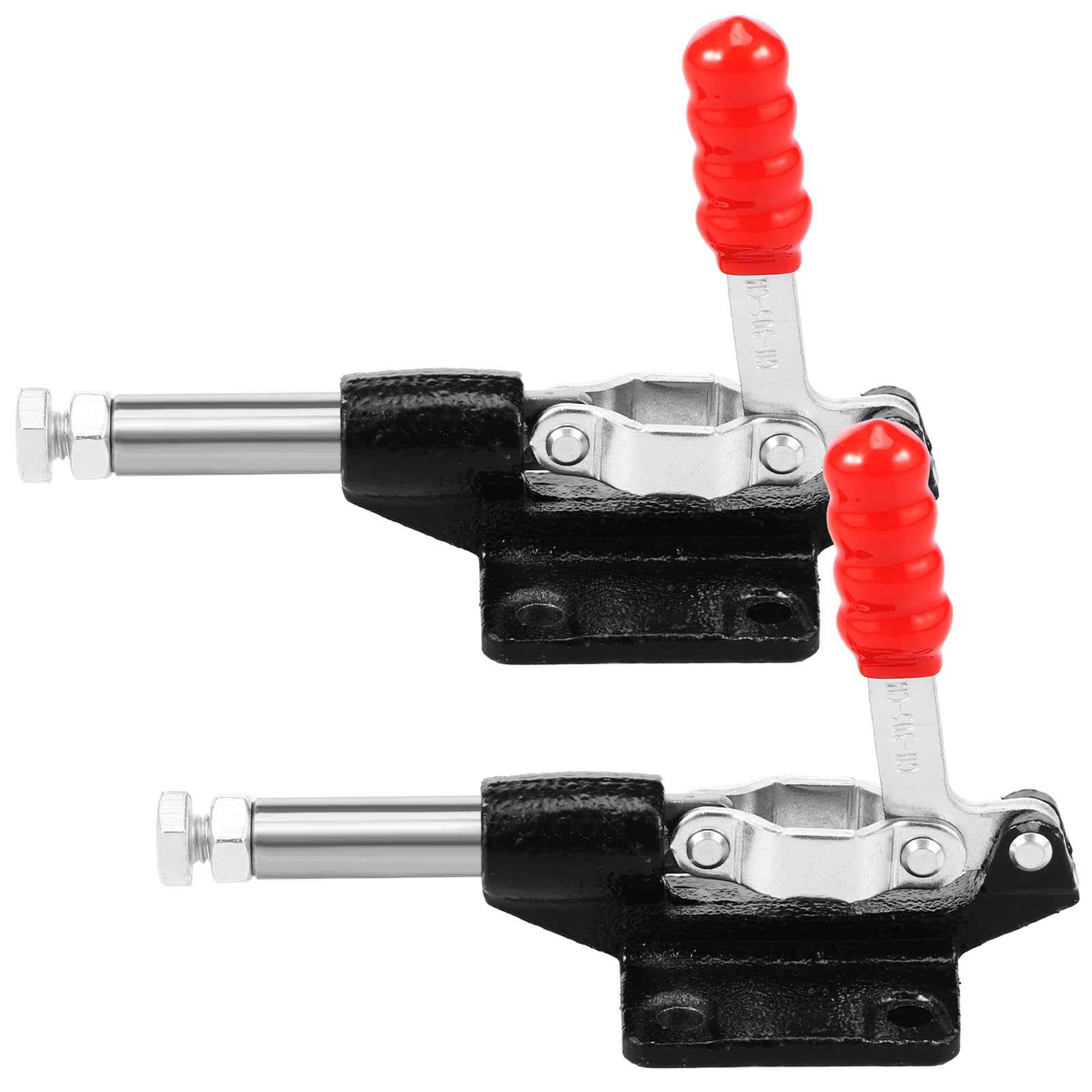 LZVXTYM 2 Pcs Toggle Clamp, Quick Release Push Pull Clamp Toggle Latch, 500lbs Holding Capacity Woodworking Fixtures, Pocket Hole Jigs for Welding Industrial Equipment