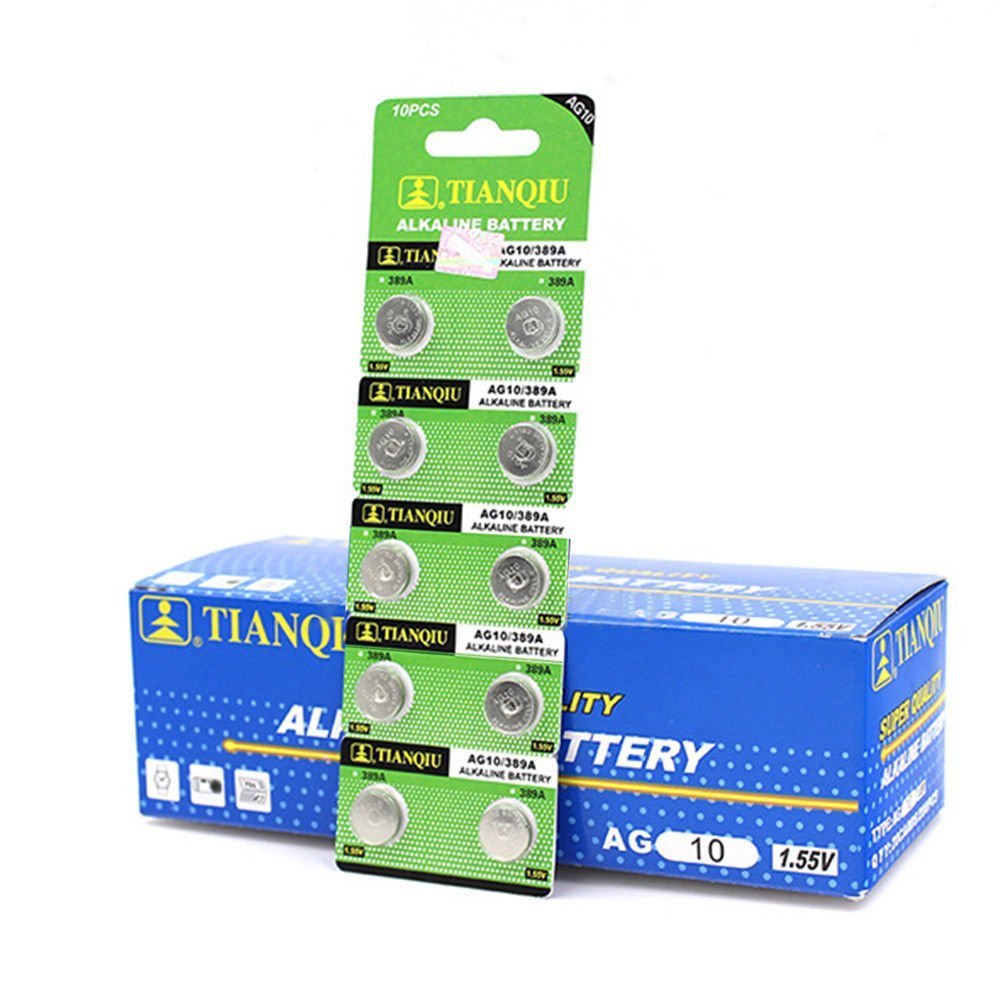 Whoesale 10pcs Set AG10 LR1130 389 LR54 L1131 189 Button Cell Coin Battery New