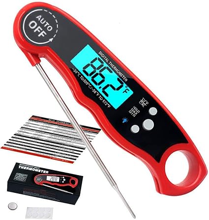 Review Digital Meat Thermometer Instant Read for Grilling Cook Thermometers Waterproof Ultra Fast Kitchen Food Thermometers with Foldable Long Probe Large LCD Backlight Magnet Back Chocolate Turkey BBQ Review Digital Meat Thermometer Instant Read for Grilling Cook Thermometers Waterproof Ultra Fast Kitchen Food Thermometers with Foldable Long Probe Large LCD Backlight Magnet Back Chocolate Turkey BBQ
