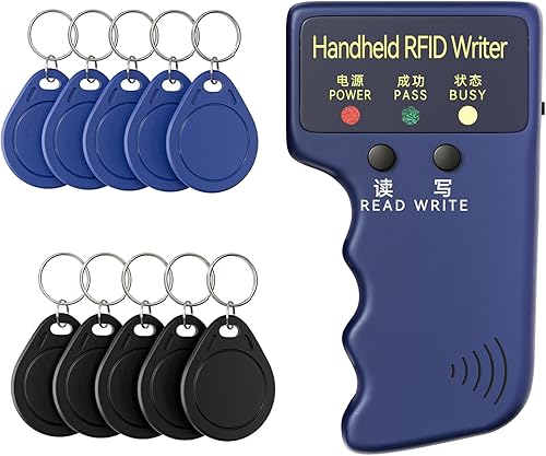 10 unidades de llaveros T5577 + Lector, escritor, duplicador de tarjetas de identificación portátil para lector de tarjetas IC y todas las tarjetas