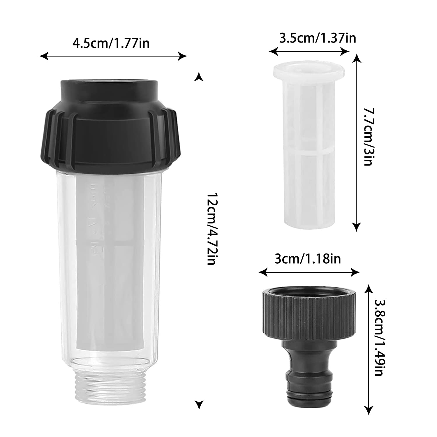 Filtre Eau Filtre Tuyau Arrosage Pour Nettoyeur Haute Pression - Préfiltre Sédiments 3/4 Pouce - Protection Pompe Protection Pompe Haute Pression