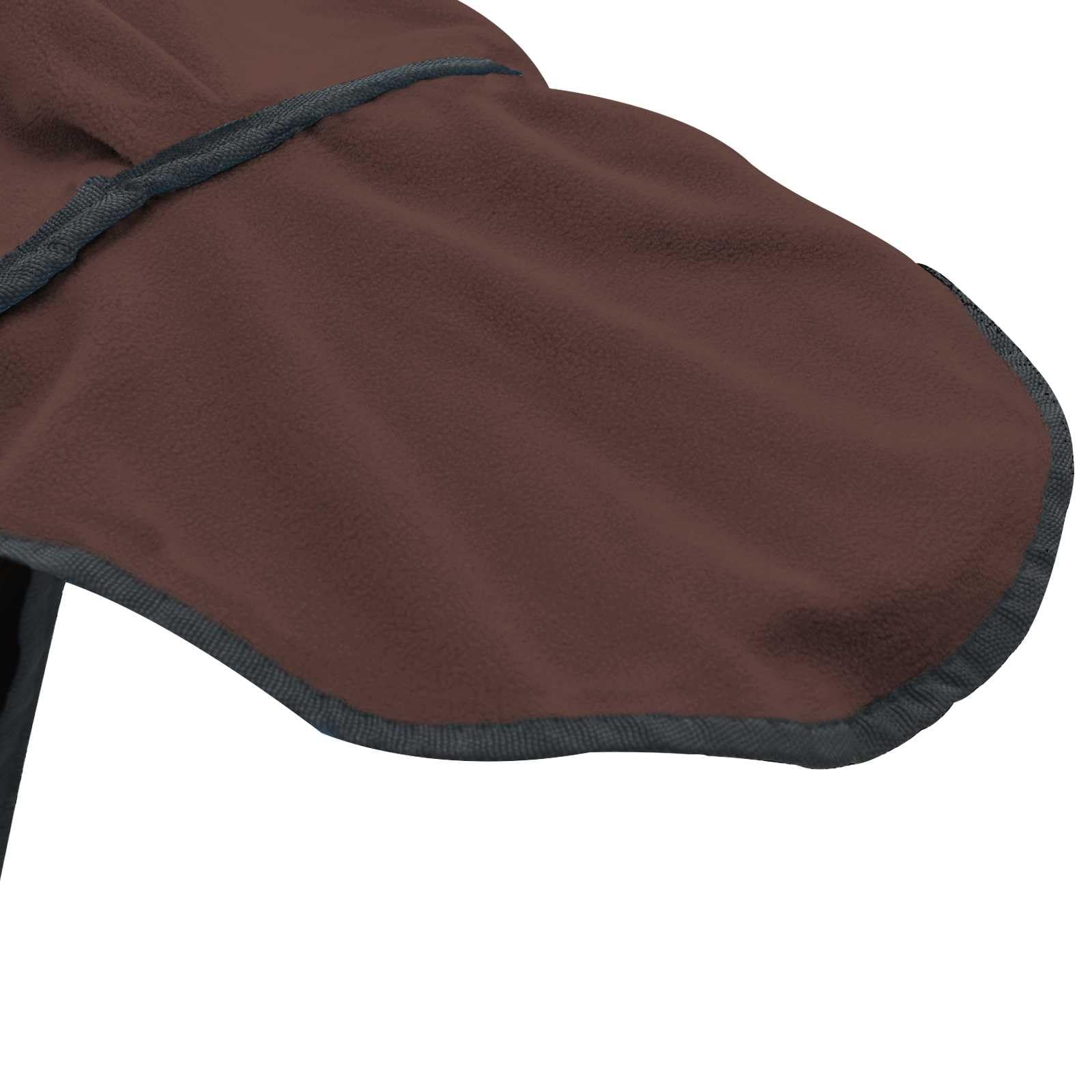 Manta para caballo, 135 cm, poliéster, transpirable, ligera, para entrenamiento, establo y transporte, sin cubierta para el cuello, color marrón oscuro