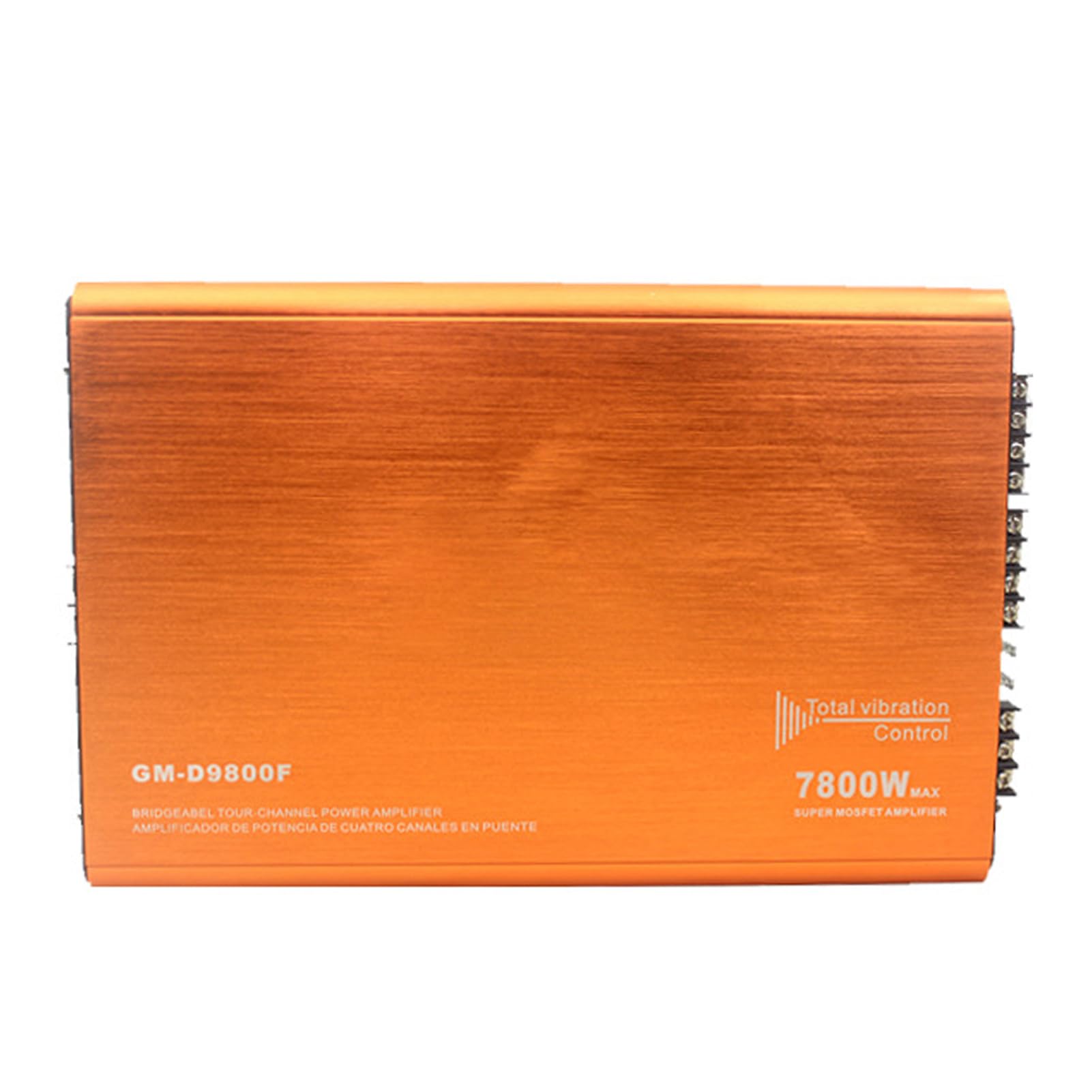 Amplificatore Audio per Auto a 4 Amplificatore di Stereo in Classe D da 7800 W Ad Alta a 4 Vie per Appassionati di Audio per Auto Lega di Alluminio 12,6 X 8,3 X 2, Pollici