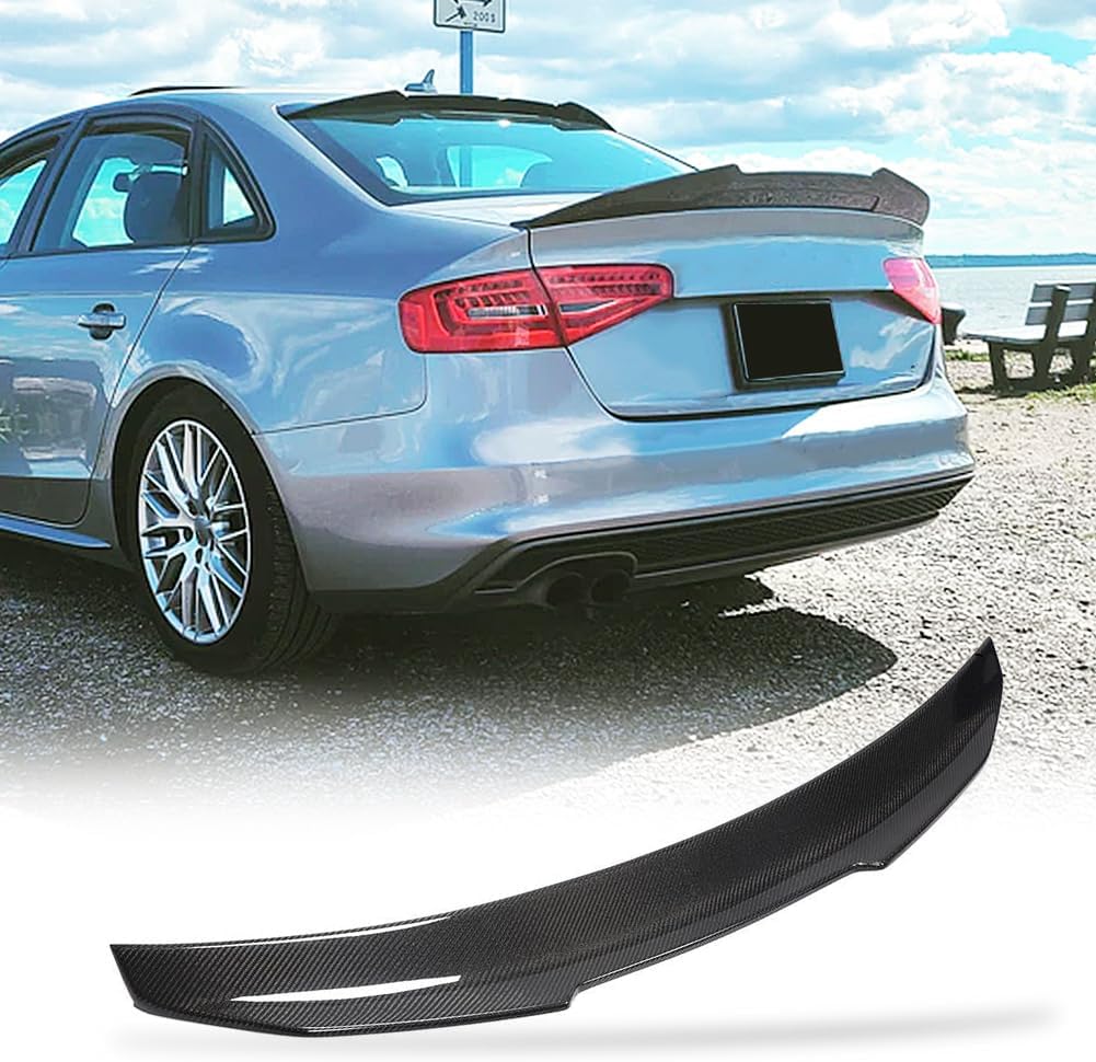 Real Carbon Fiber Trunk Spoiler for Audi A4 B8.5 Base Sedan 2013-2016 Trunk Lip Spoiler HighKick Rear Wing Spoiler Body Kits Factory Outlet