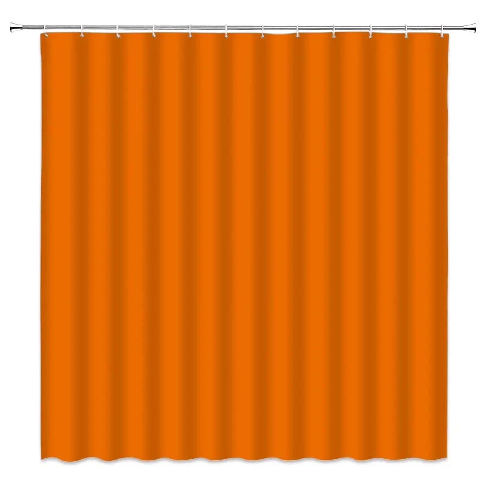 18meng Art Orange Shower Curtain 180 x 180 cm Waterproof Mould Proof Resistant Polyester Fabric Bathroom Curtain with 12 Hooks Washable Weighted Shower Curtains for Bath Tub Shower Stall