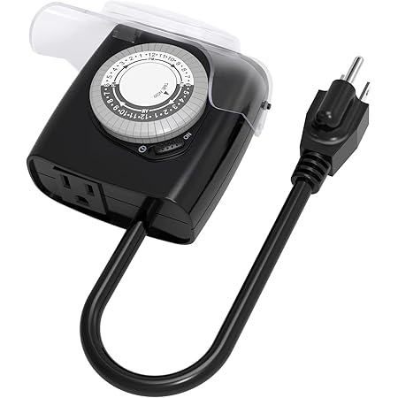 Amazon.com: G-Homa [Enhanced] Outdoor Timers, Mechanical 24 Hour Timer ...