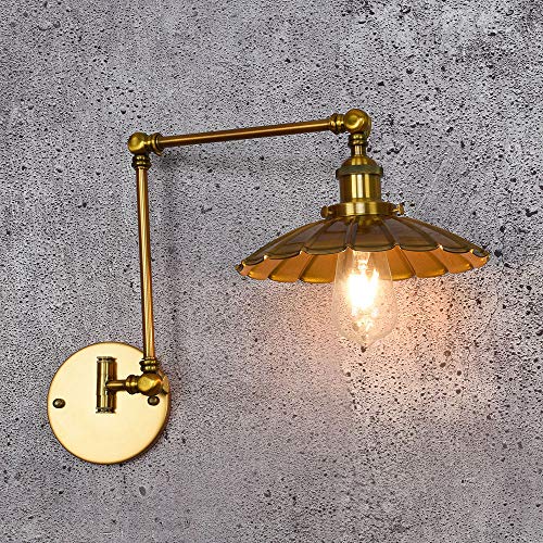 Lámpara de luz de pared retro ajustable E27 de metal para pasillo C 6