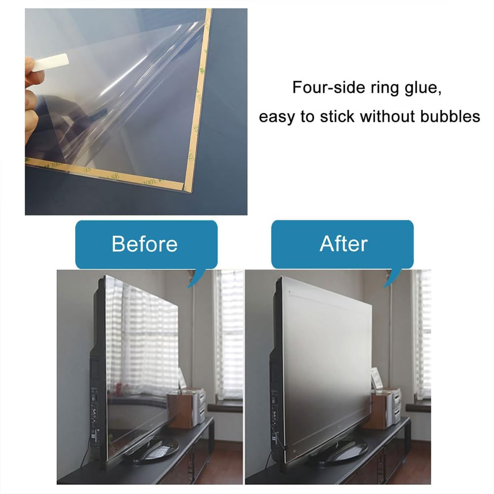 Protector de pantalla de TV, protector de pantalla doméstico para evitar daños por arañazos | Montaje sencillo y seguro que funciona tanto para televisores de pared como de mesa