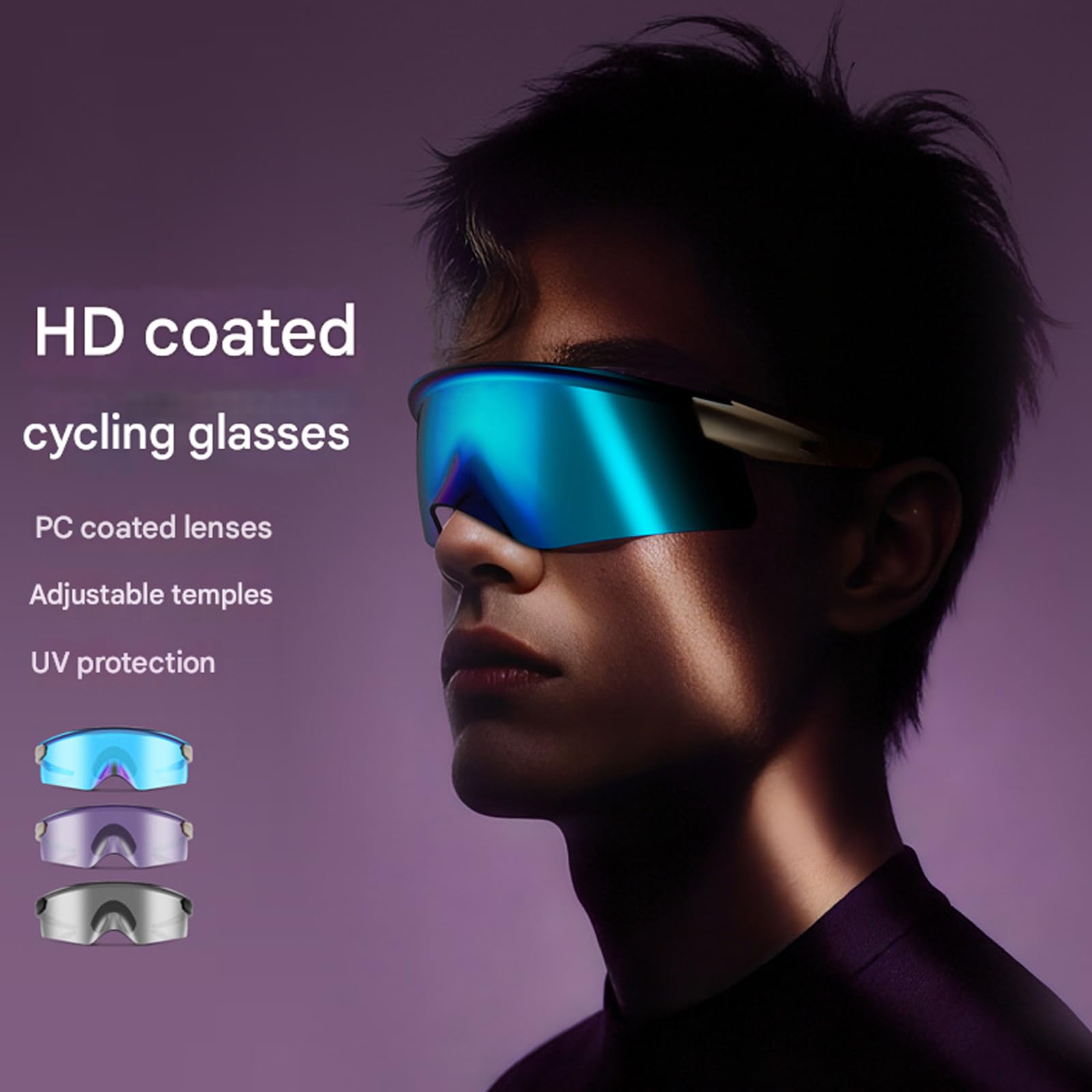 Gafas de equitación para motocicleta con protección UV400 resistente al viento y lente fuerte para ciclismo al aire libre