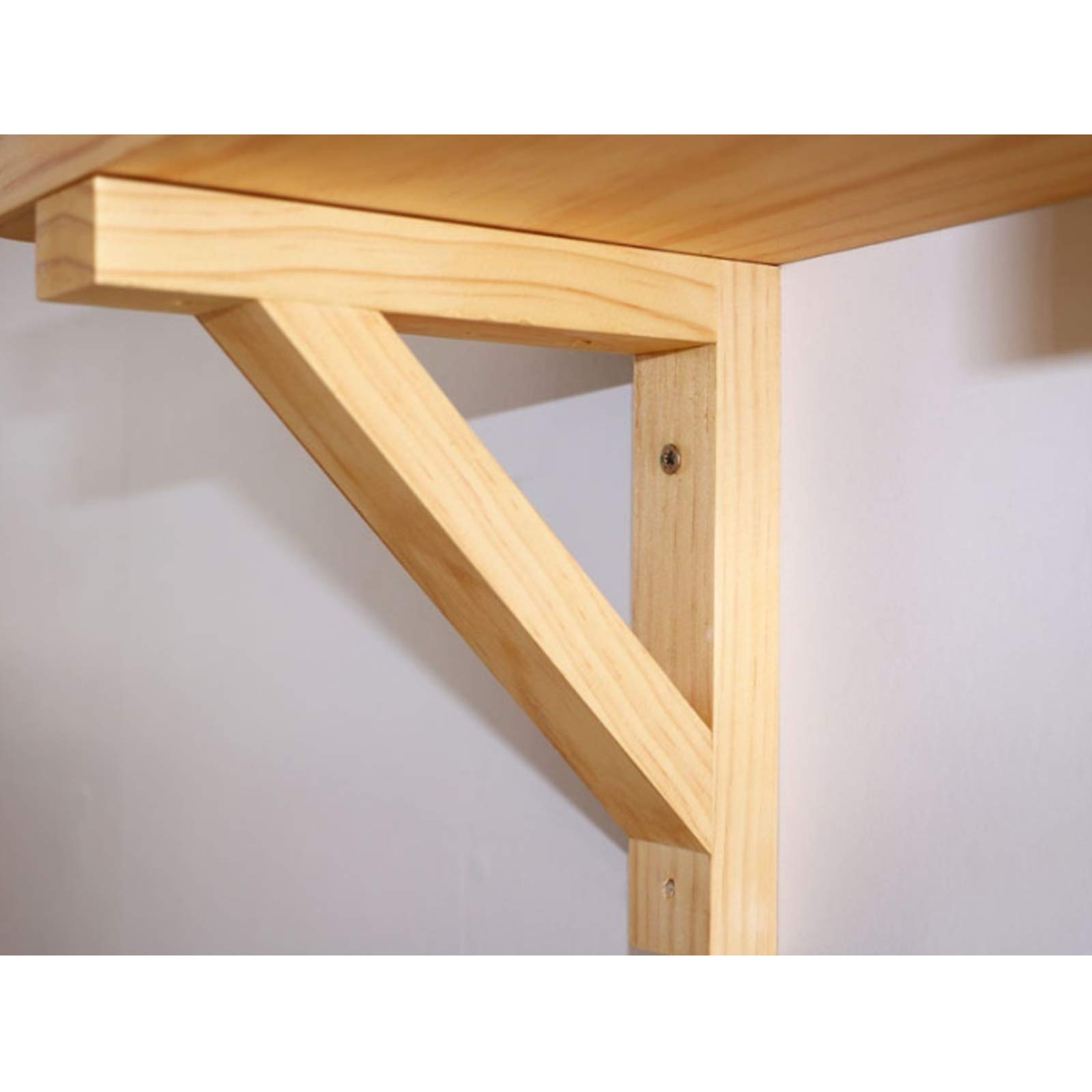 90 Gradi Supporti Angolo Staffe per Mensole,Legno Massiccio Mensola aTriangolo Staffa per Mobili,Decora la Cucina,Bagno,Diy Mensola Legno,con Viti,2 Pz (35cm/13.78in)