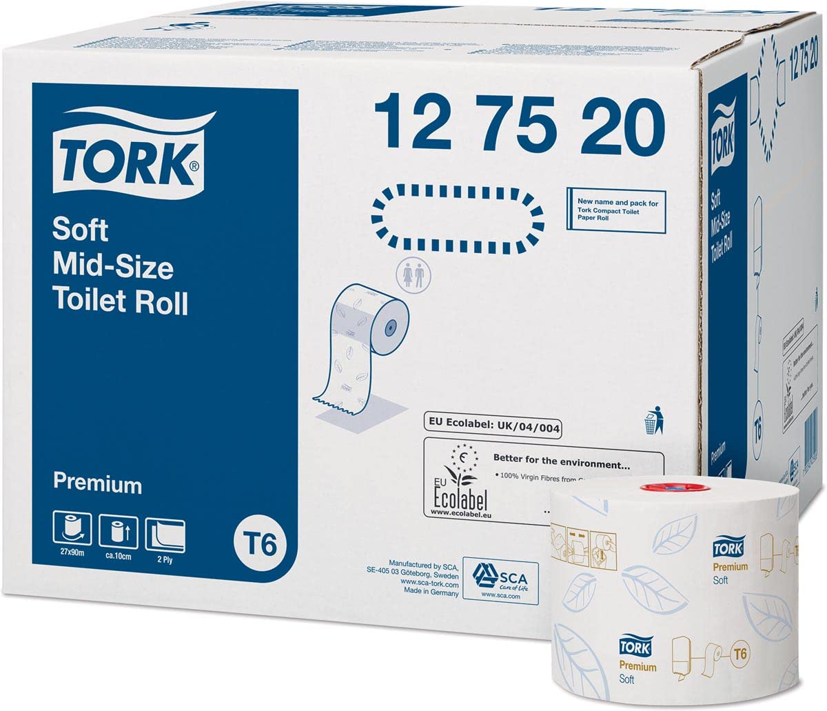 TORK 127520 miękka rolka toaletowa, średni rozmiar (27 szt.)