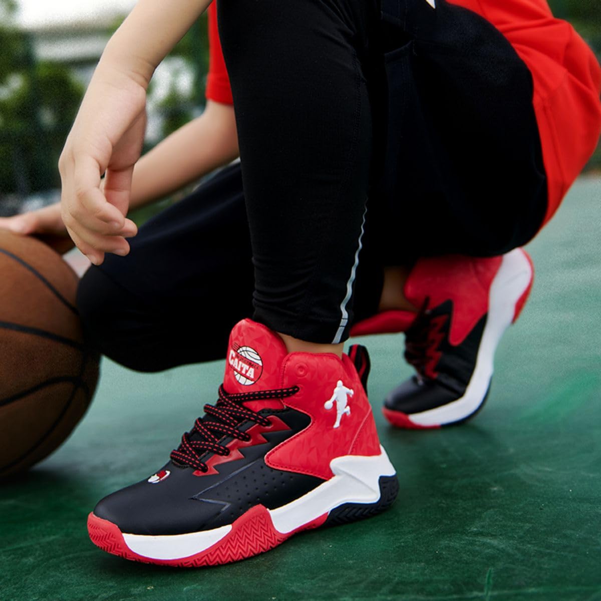 Kinder-Basketball-Schuhe Jungen-Basketball-Schuh Mädchen-Basketball-Trainer Kinder-Sportschuhe Sport-Laufschuhe