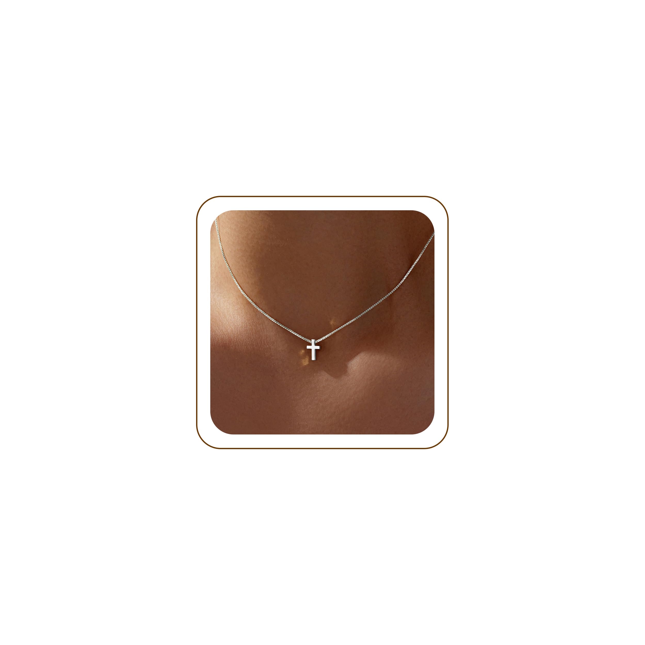 Poxtex Dainty Cross Choker