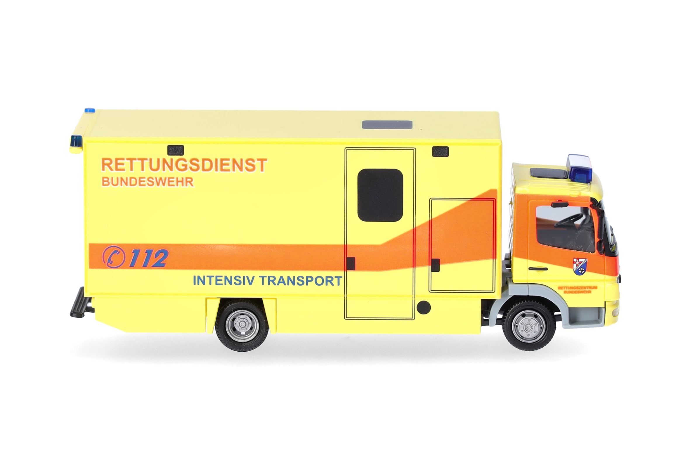 Herpa LKW Modell Mercedes-Benz Atego 2004 Koffer-LKW Bundeswehrkrankenhaus Koblenz Miniatur im Maßstab 1:87, Sammlerstück, Made in Germany, Kunststoff