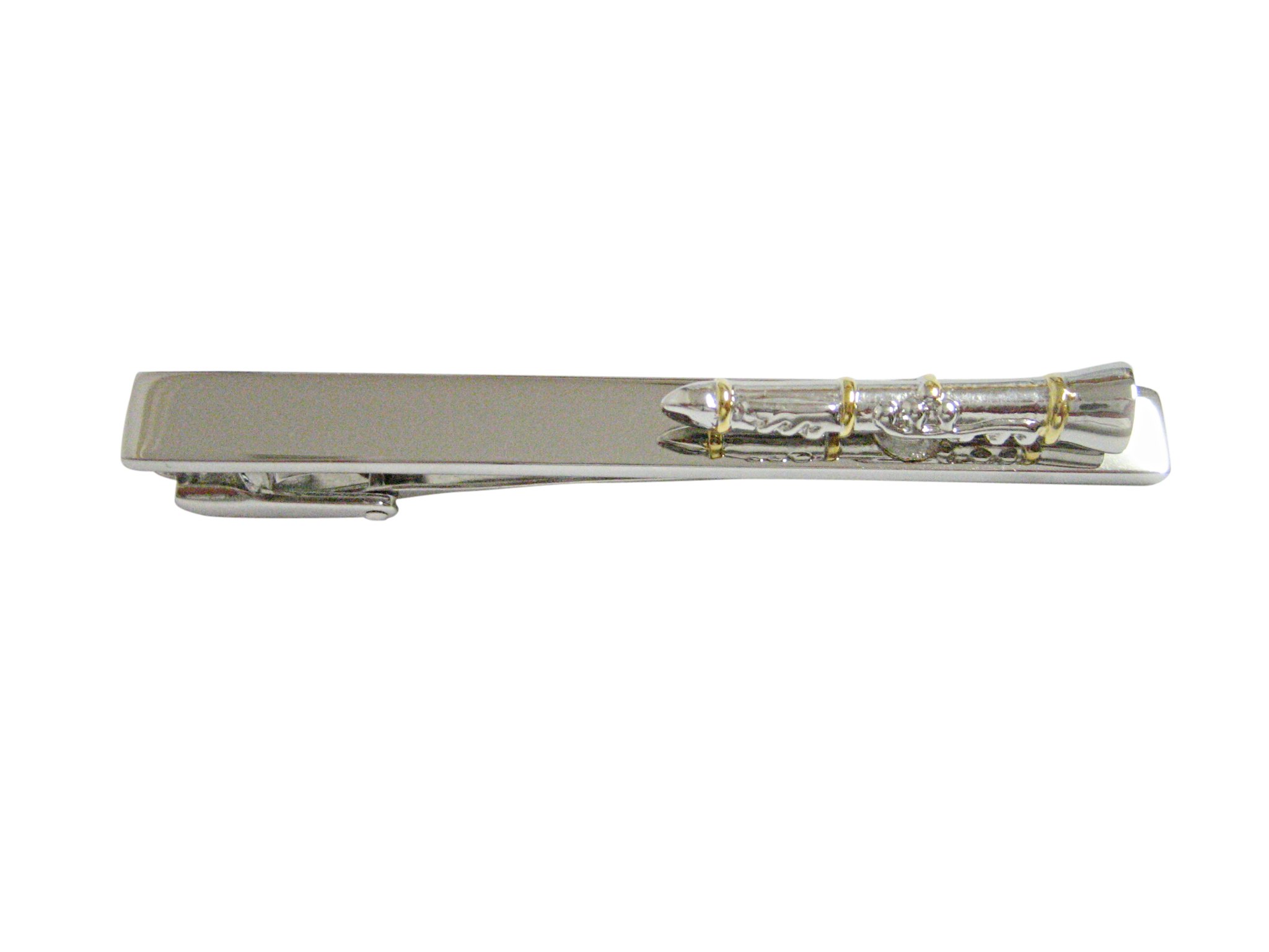 Kiola Designs Two-Toned Blue and Black Minimalist Alloy Tie Clip