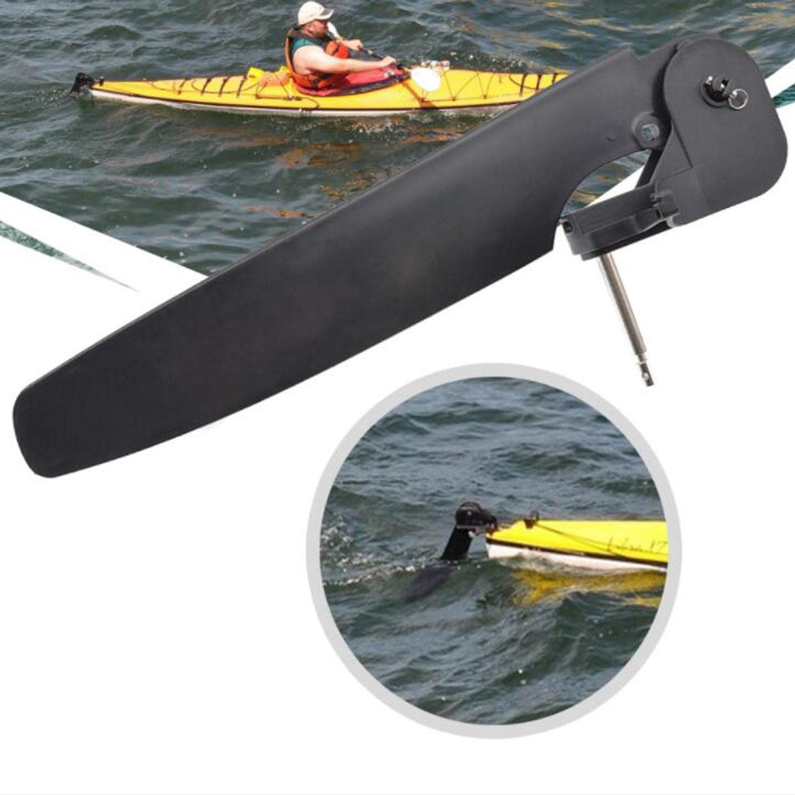 ZAANU Système de Direction de gouvernail de Bateau de canoë et de Commande au Pied arrière de pêche/114 (Size : 80MM)