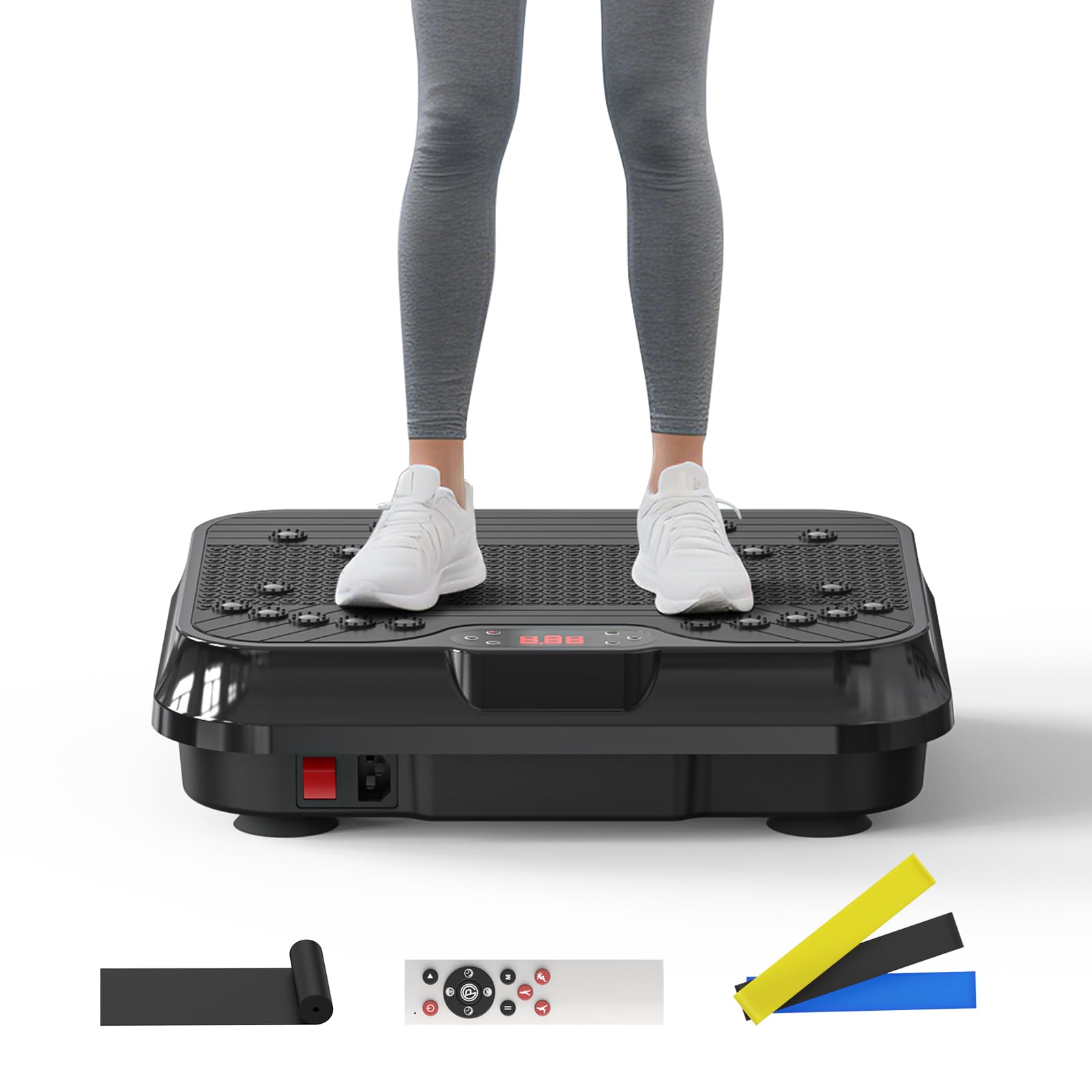 Vibration Plate Exercise Machine, Vibrating Plate for Lymphatic Drainage, 400 Lbs Capacity 250 Speed Levels Whole Body Fat Burner Weight Loss Shake Board, Vibrate Platform Machine