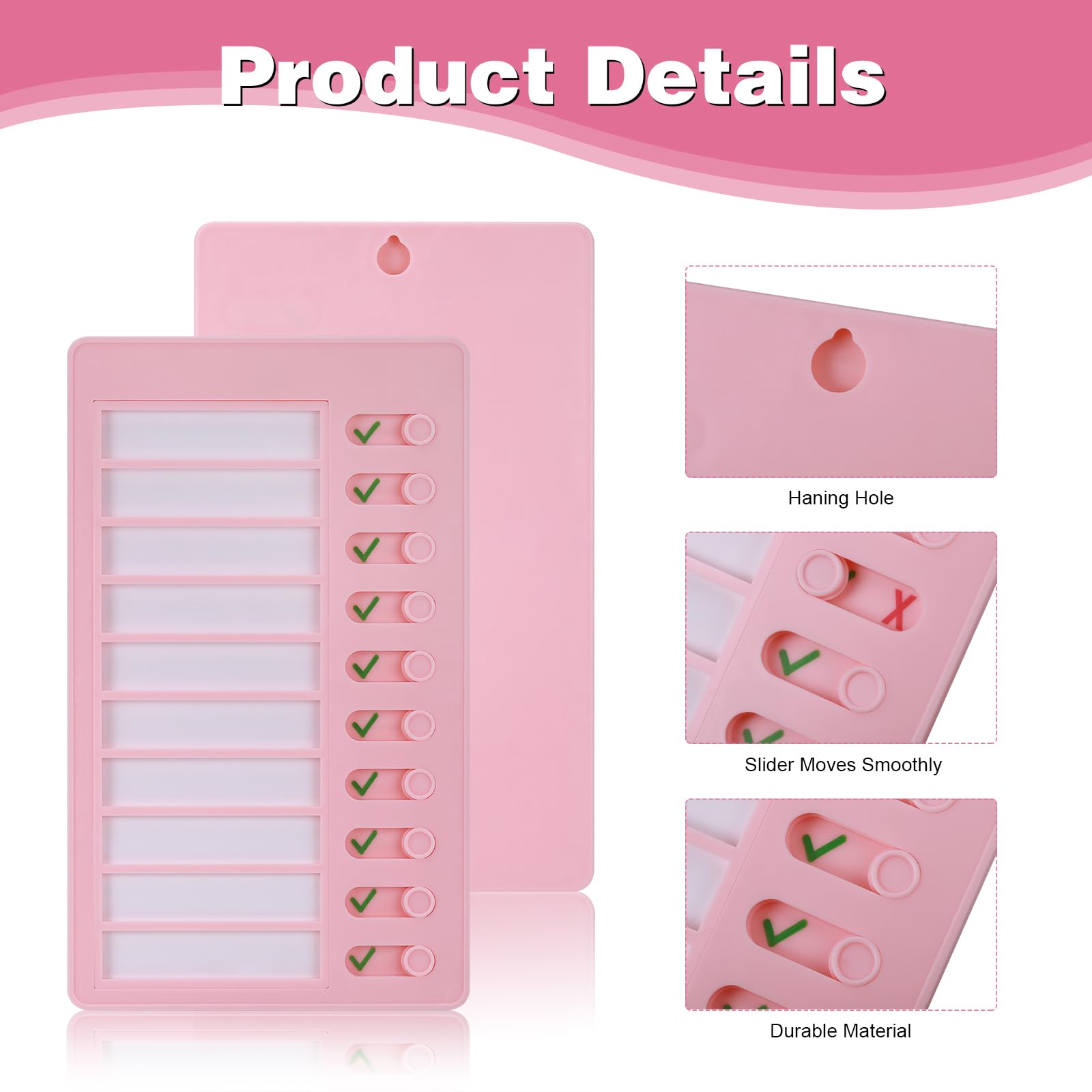JIANTA Chore Chart for Kids 4 Pieces to Do List with Alphabet Stickers, DIY Checklist Board - Image 3