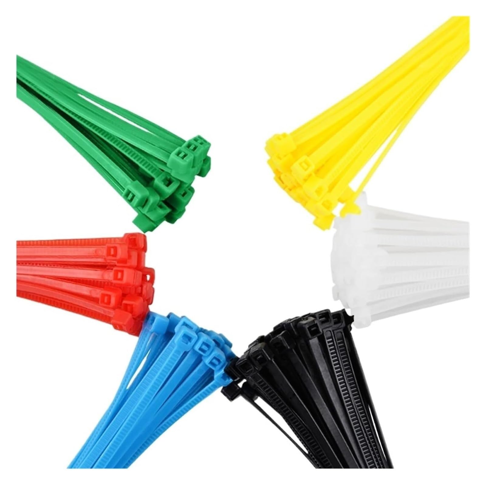 Udpoiuyt White 100Pcs Nylon Cable Ties, Nylon Cable Zip Ties 100Pcs Multicolor Self-Locking 2.5Mm 3X100mm(White 100Pcs)