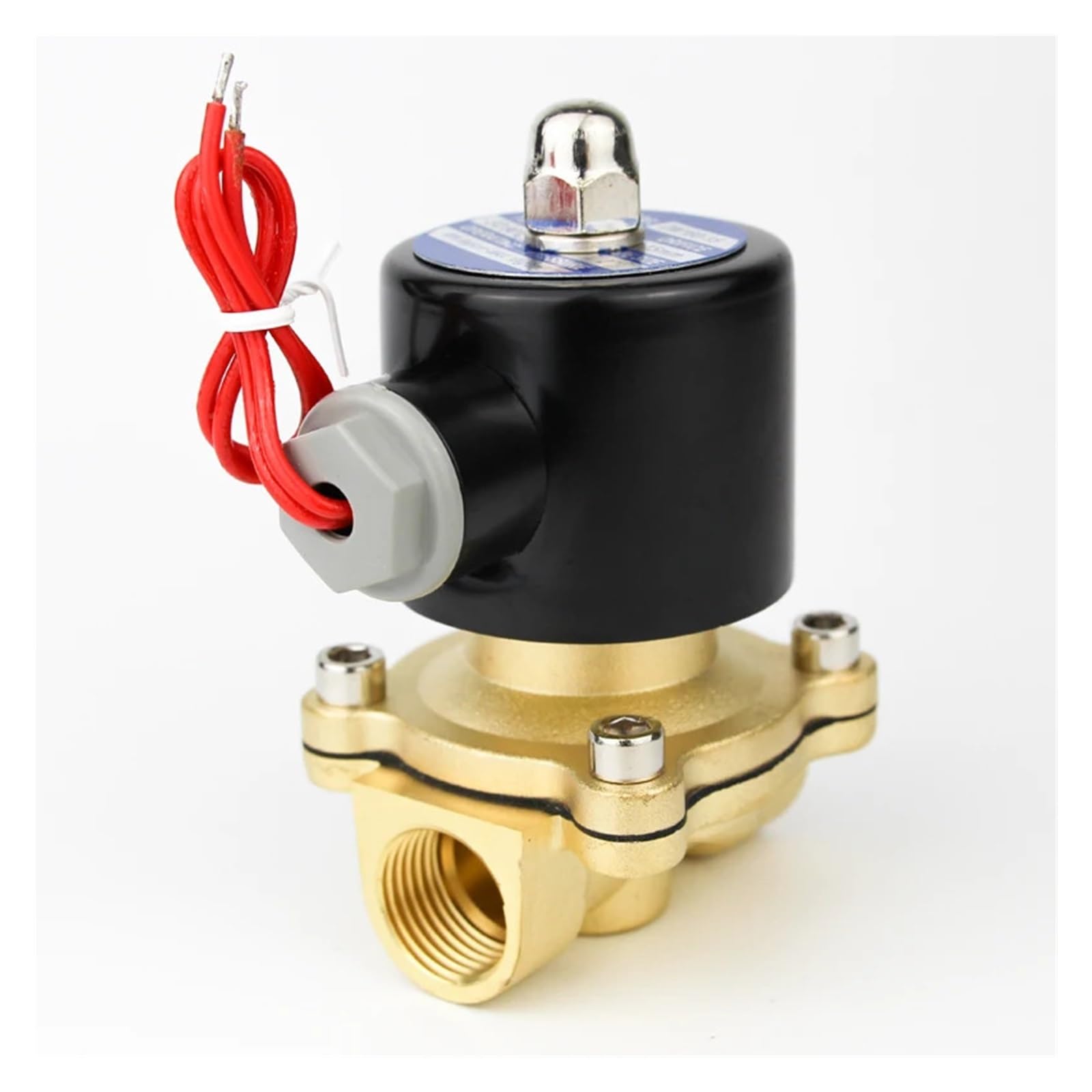1/4" 3/8" 1/2" 3/4" 1" 1-1/2" BSP Weiblich 12V 24V Elektrisches Magnetventil Normalerweise geschlossen Pneumatisch for Wasser Öl Luft Geeignet für kleine Räume(3/4",BSPP FEMALE_AC110)