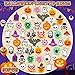 Coluans Halloween Party Favors for Kids Adults 50Pcs Gifts Halloween Treats LED Light Up Rings Flash Rings Glow In The Dark Party Supplies Goodie Non Candy Bag Filler Prizes Decorations NEW VERSION