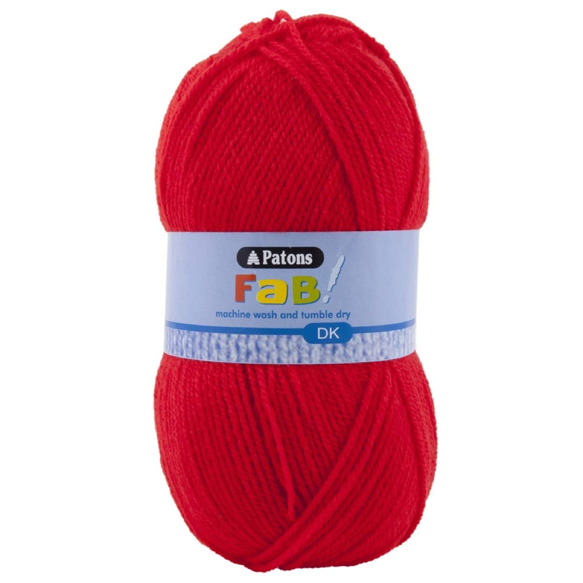 Patons Fab DK Kitting/Crochet Yarn Double Knitting Wool 100g Balls and 100% Acrylic Machine Washable & Tumble Dry Yarn - 44 Colours in The Range - Colour 2323 - Red - 10 x 100g Balls โ image 1