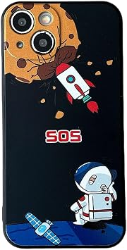 Yonds Queen for iPhone 15 Cute Case, Cool Cartoon Astronaut Space Planet Rocket Design Stylish Bumper Cover Soft TPU Protective Anti-Slip Shockproof Fashion CaseiPhone 15, Rocket