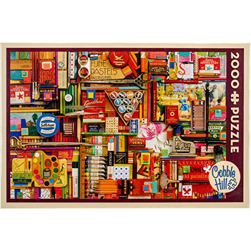 Outset Media Jigsaw Puzzle 2000 Pieces -Vintage Art Supplies