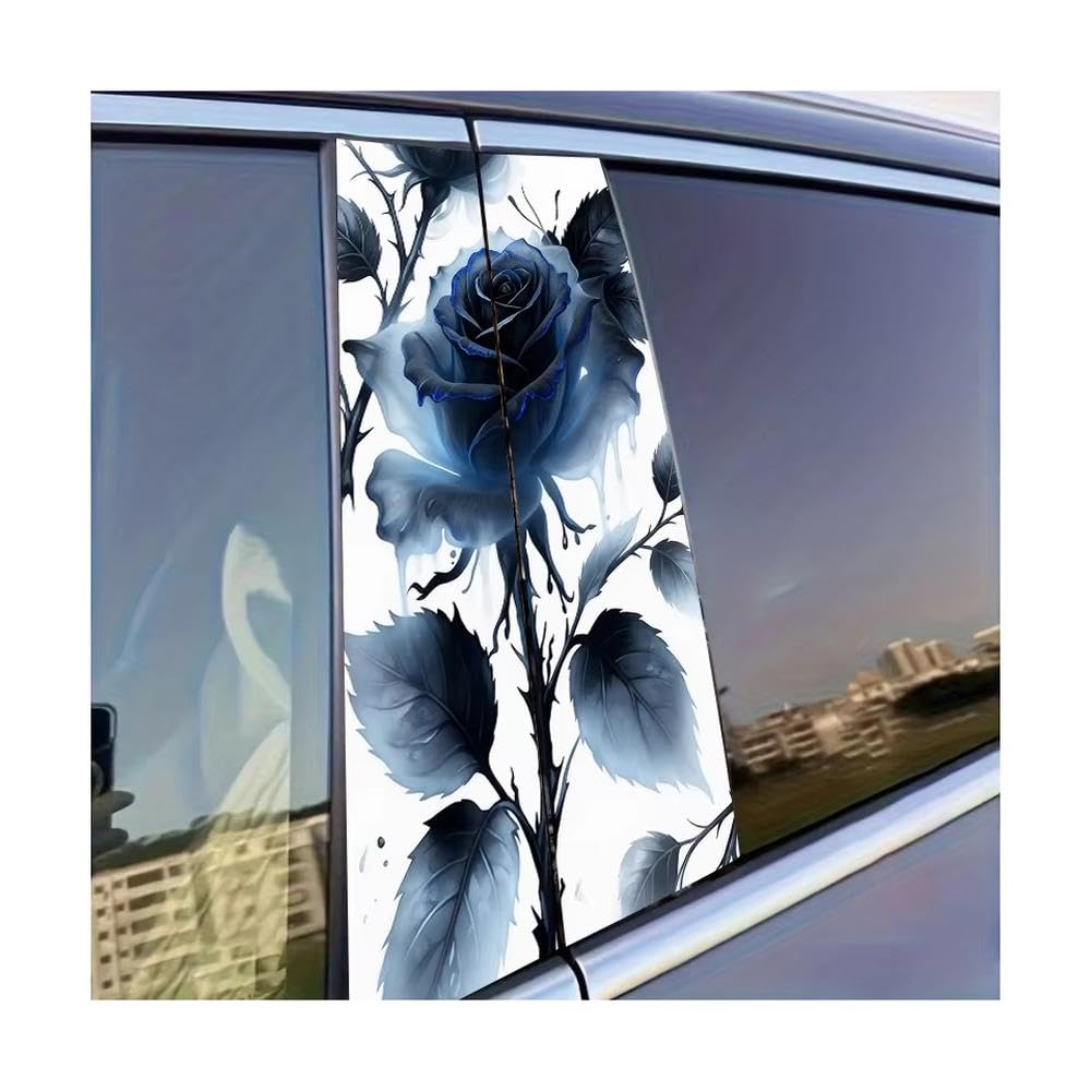 Décoration de pilier de porte de voiture pour personnaliser son véhicule en bleu et rose