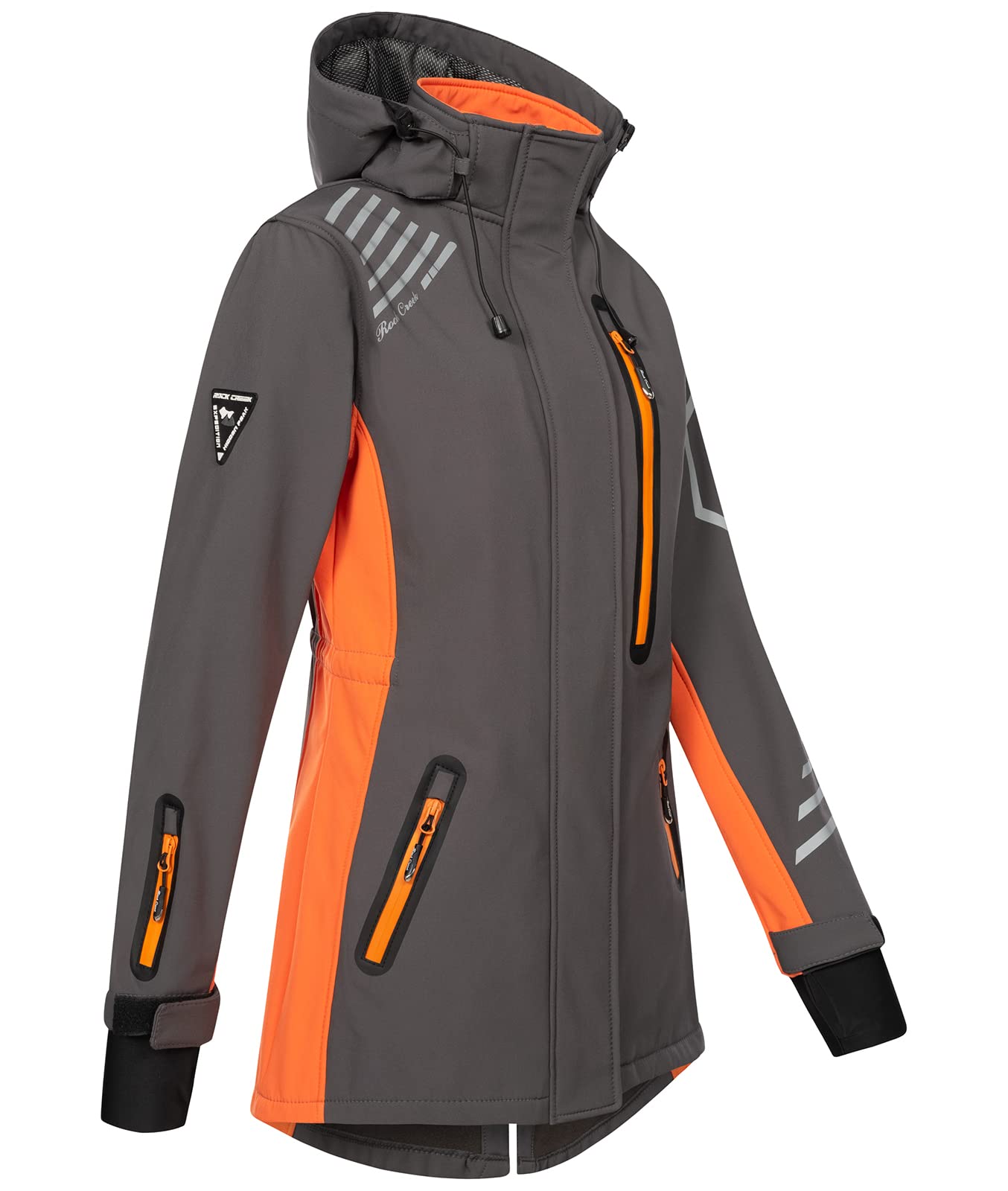 Rock Creek Softshellmantel Damen Outdoor D-491 | Wasserabweisende Übergangsbekleidung, funktionale Wanderjacke für Frauen, Camping, Freizeit und wechselhaftes Wetter
