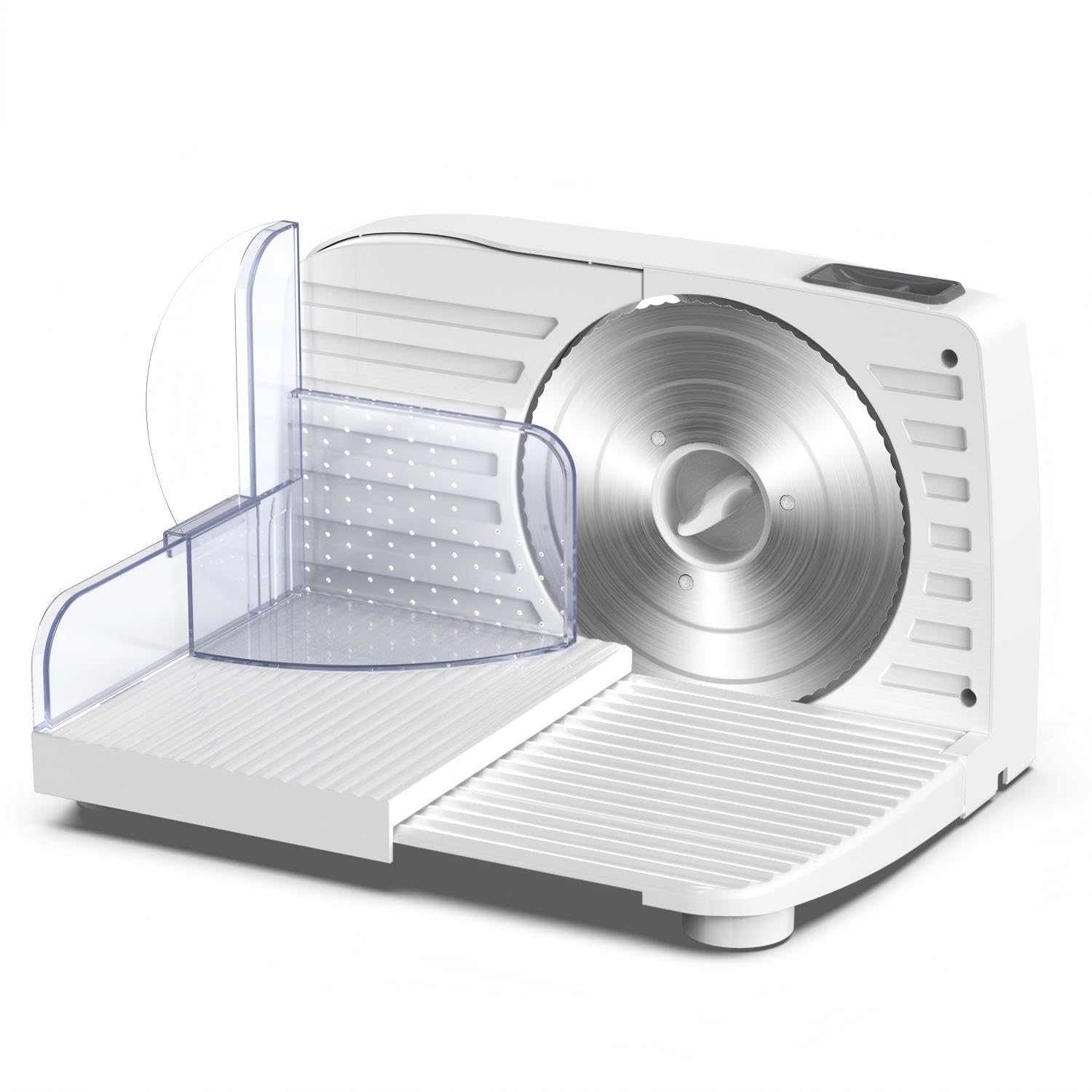 Cortadora de carne eléctrica PANCERKA, rebanadora de alimentos para charcutería, grosor ajustable de 0 a 15 mm, apta para uso doméstico y comercial, para cortar embutidos, carne, verduras, frutas, cor