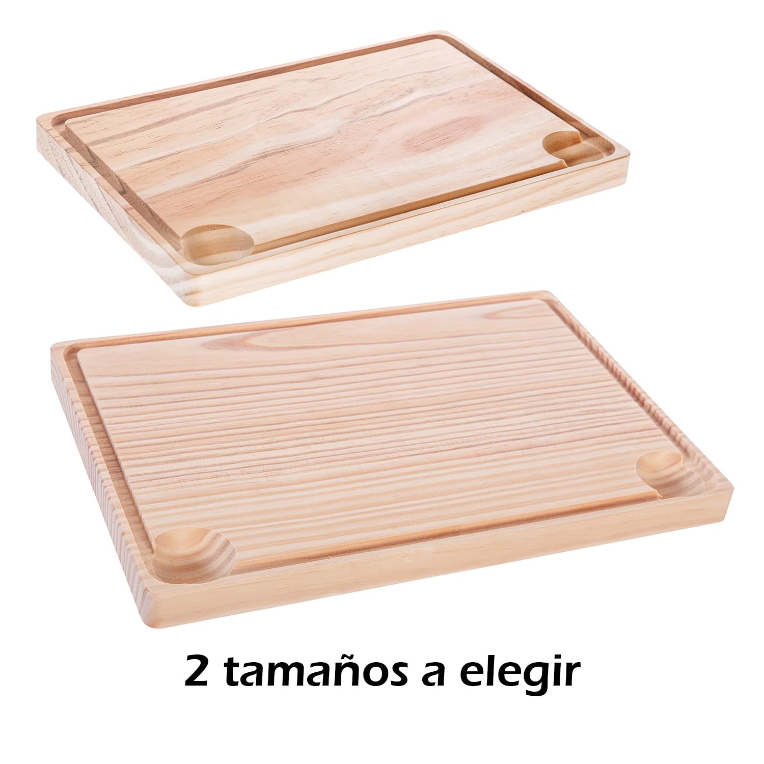 Tabla de Madera Cocina. Pack 6 Unidades 32x22cm. 2cm de Grosor. Tabla Carnes, Tabla de Cortar. Pescados, Verduras en Hostelería, Bar, Restaurantes, Hogar (32x22cm)