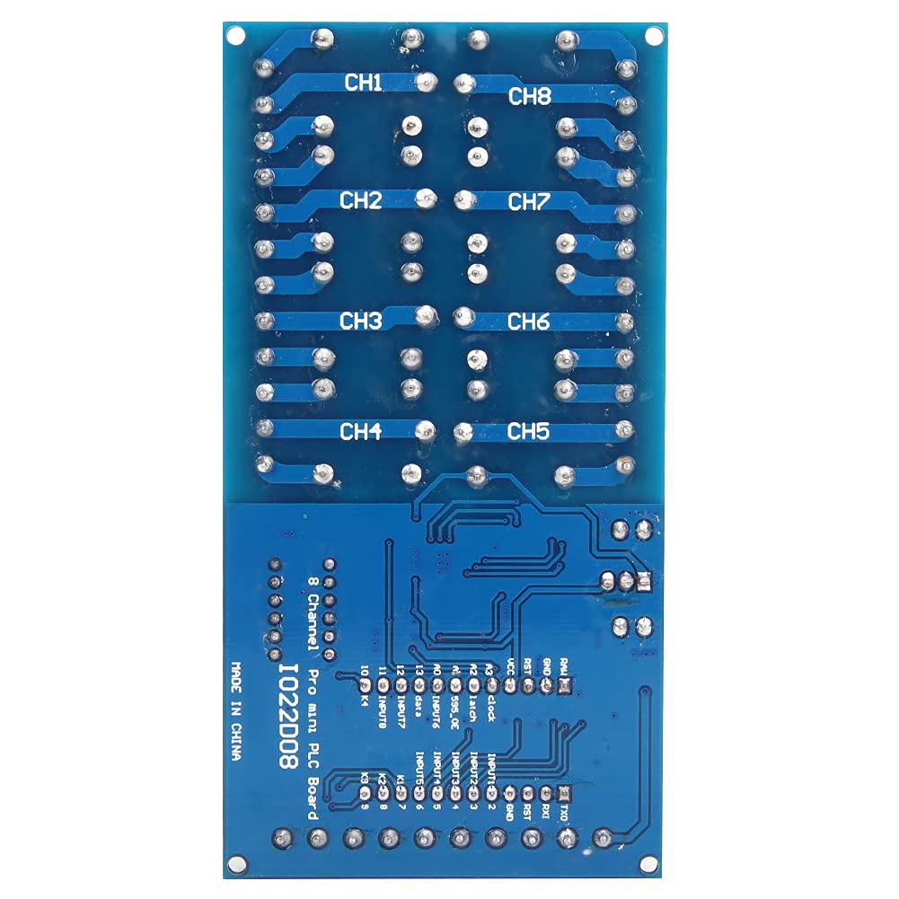 Modulo Schermatura relè Mini PLC DC 12V a 8 Pro, Scheda Interruttore Timer di Ritardo Ad Alte Prestazioni per Progetti, Ideale per Applicazioni di Controllo Motore e Temporizzazione