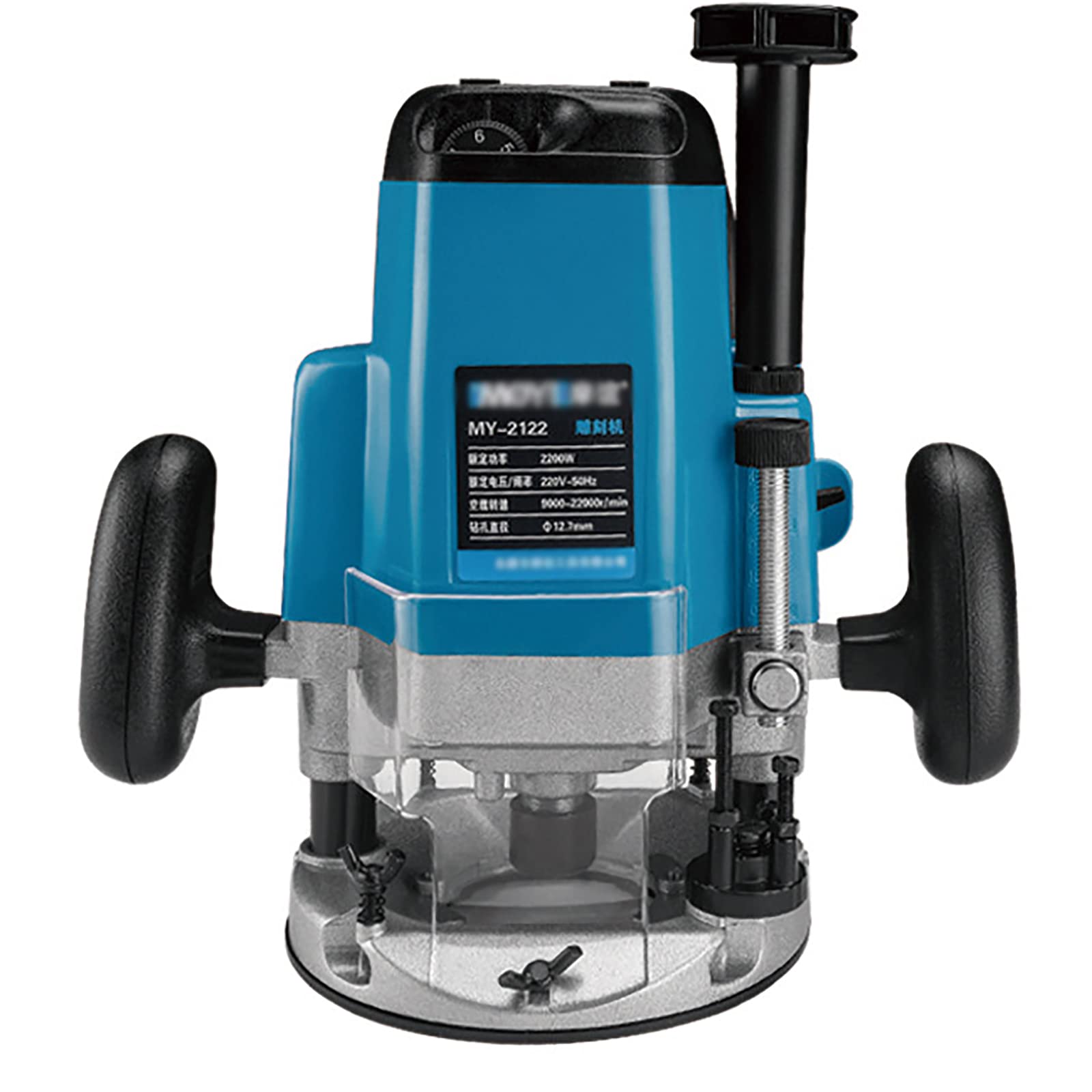Fresadora De Corte, 2200w Velocidad Sin Carga 9000-2000r/min, Voltaje 110/220V, Regulación De Velocidad De 6 Velocidades, 6,35/9,52/12,7 Mm, Cortadora De Madera Profesional Con Accesorios
