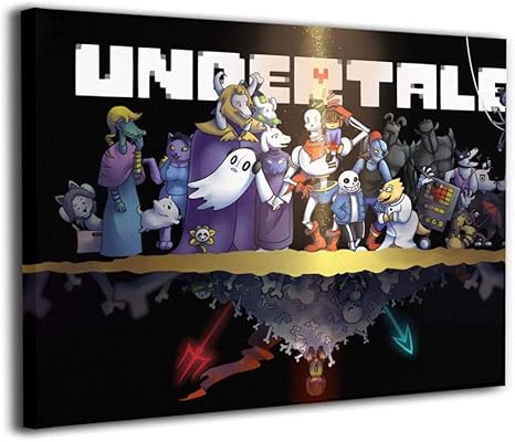 Amazon 油絵 Undertale アンダーテール ポスター アートパネル 装飾画 モダンアート ウォールアート キャンバス寝室の装飾 インテリアアート 壁の絵 飾塗装 絵画部屋飾り 壁アート キャンバスアート40x50cm フレームレス ウォールステッカー オンライン通販