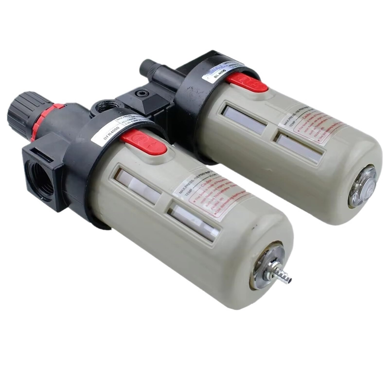 1 unidad BFC2000 BFC3000 BFC4000 1/4 3/8 1/2 Compresor de aire Separador de aceite y agua Filtro regulador Unidad de preparación(BFC2000)